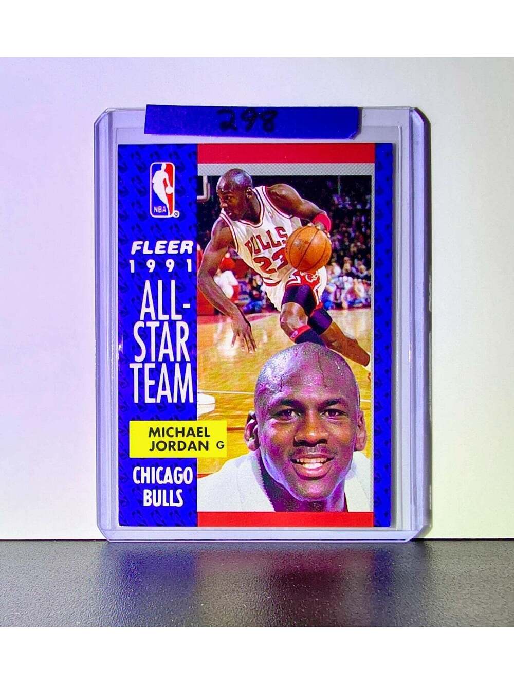 Michael Jordan 1991-92 Fleer All-Star Team #211 Basketball Card Chicago Bulls